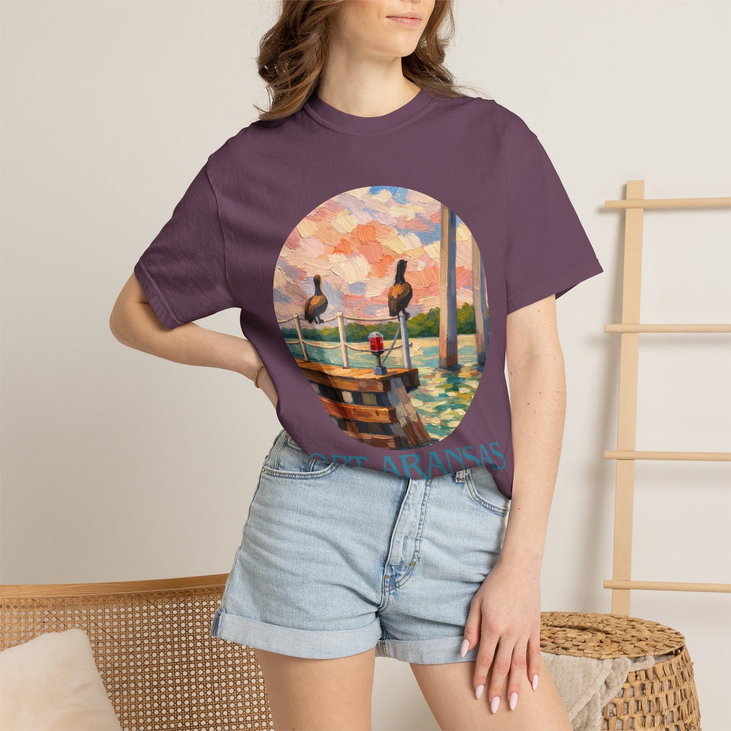 Port Aransas Texas T-Shirt – Coastal Pelican Pier Graphic Tee, Beach Town Souvenir Shirt