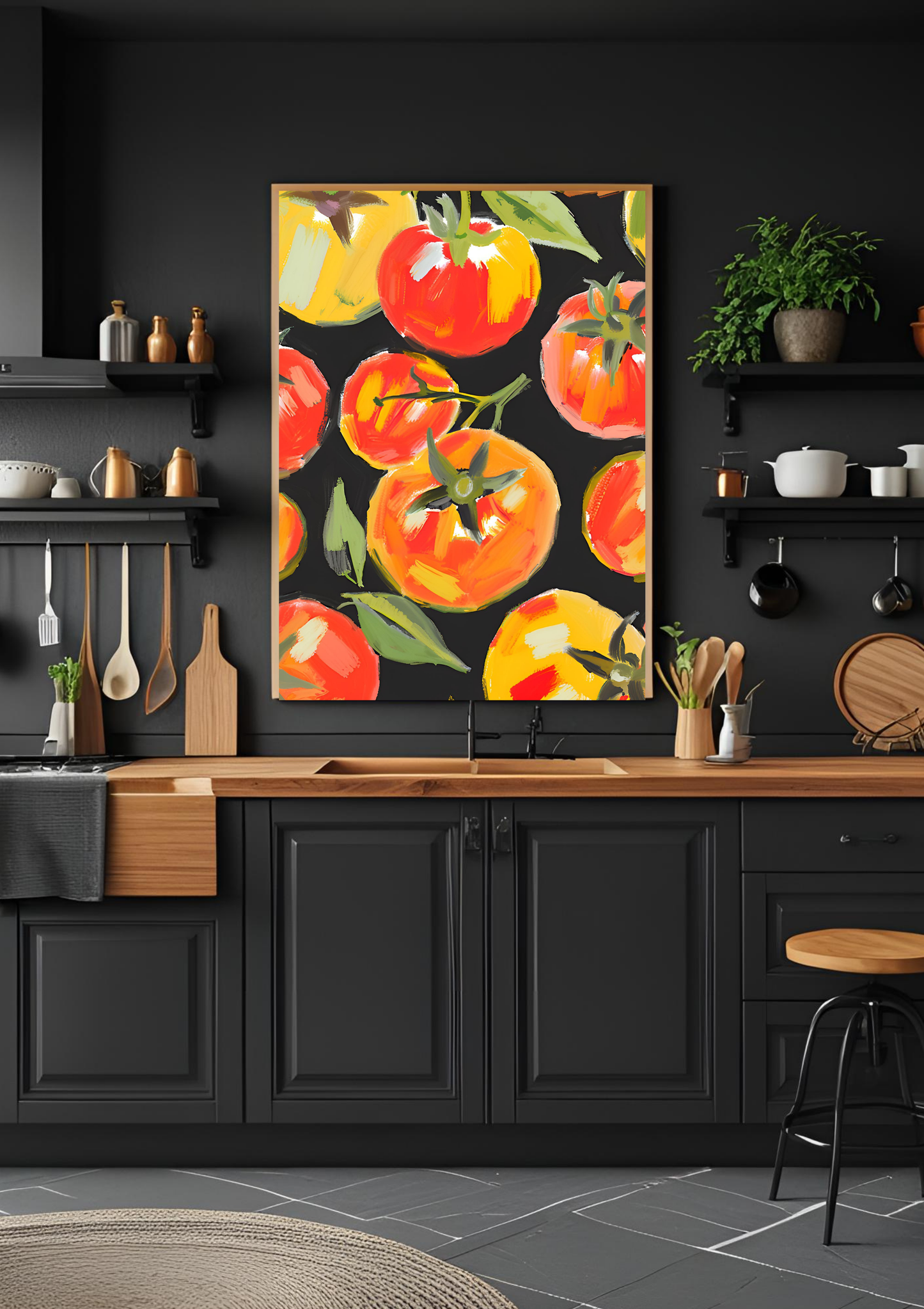 Tomato Art Print Veggie Wall Art Tomato Print Kitchen Wall Decorer Decorative Restaurant