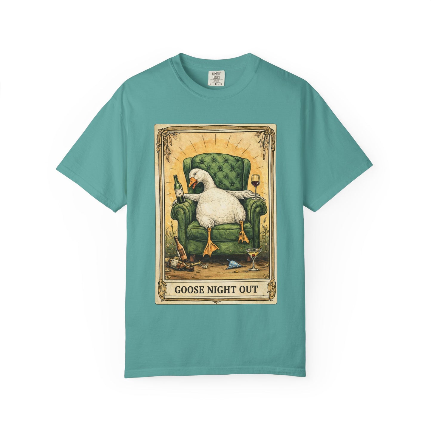 Tarot Goose Night Out T-shirt | Funny Goose Illustration