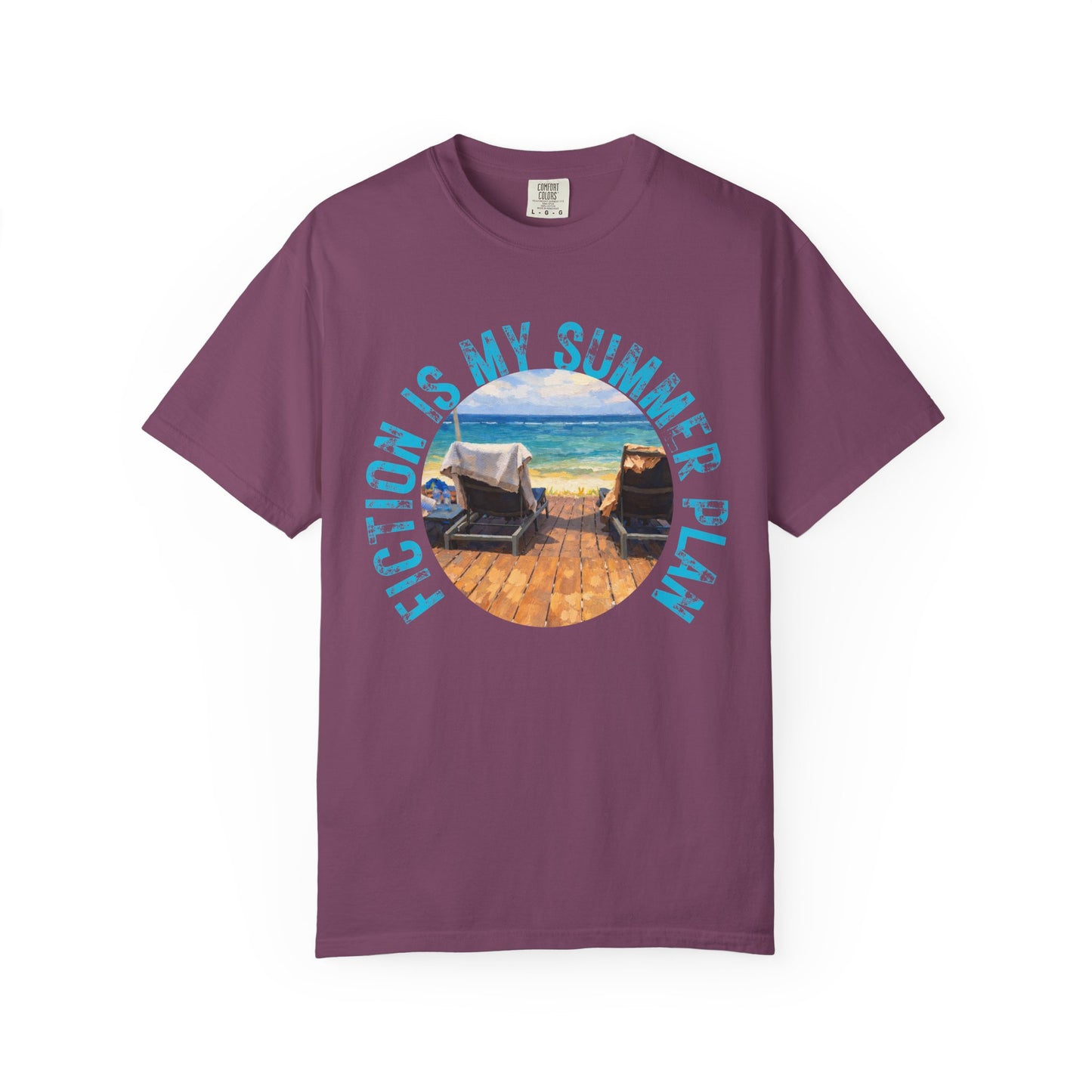 Book Girl Summer T-Shirt Fiction is my summer plan Book Lover Bookish Reading Tee Reader Travel Shirt Romance Book