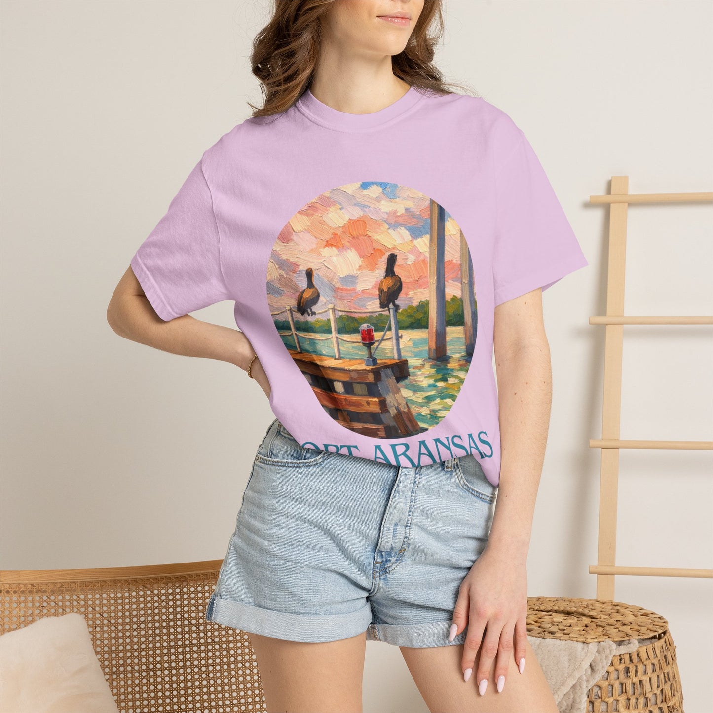 Port Aransas Texas T-Shirt – Coastal Pelican Pier Graphic Tee, Beach Town Souvenir Shirt