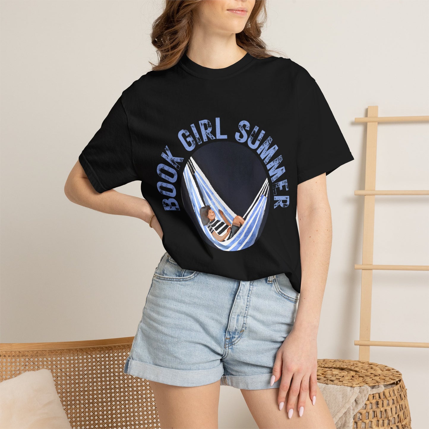 Book Girl Summer Shirt T-Shirt | Book Lover Bookish Reading Hammock Reader Travel Shirt Romance Book