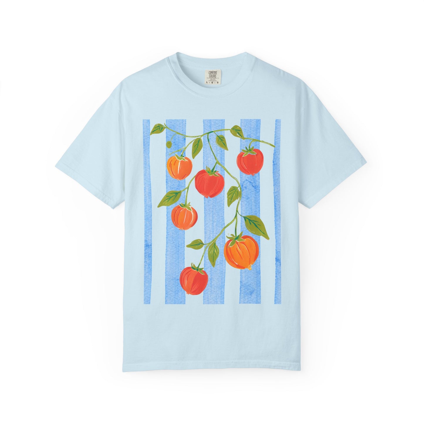 Tomato Vine Graphic T-Shirt – Italian Summer Aesthetic Tee, Mediterranean Fruit Art Shirt