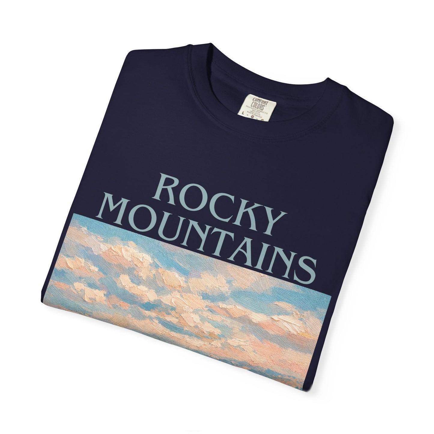 Rocky Mountains Goat-titude T-Shirt | Mountain Goat Illustration