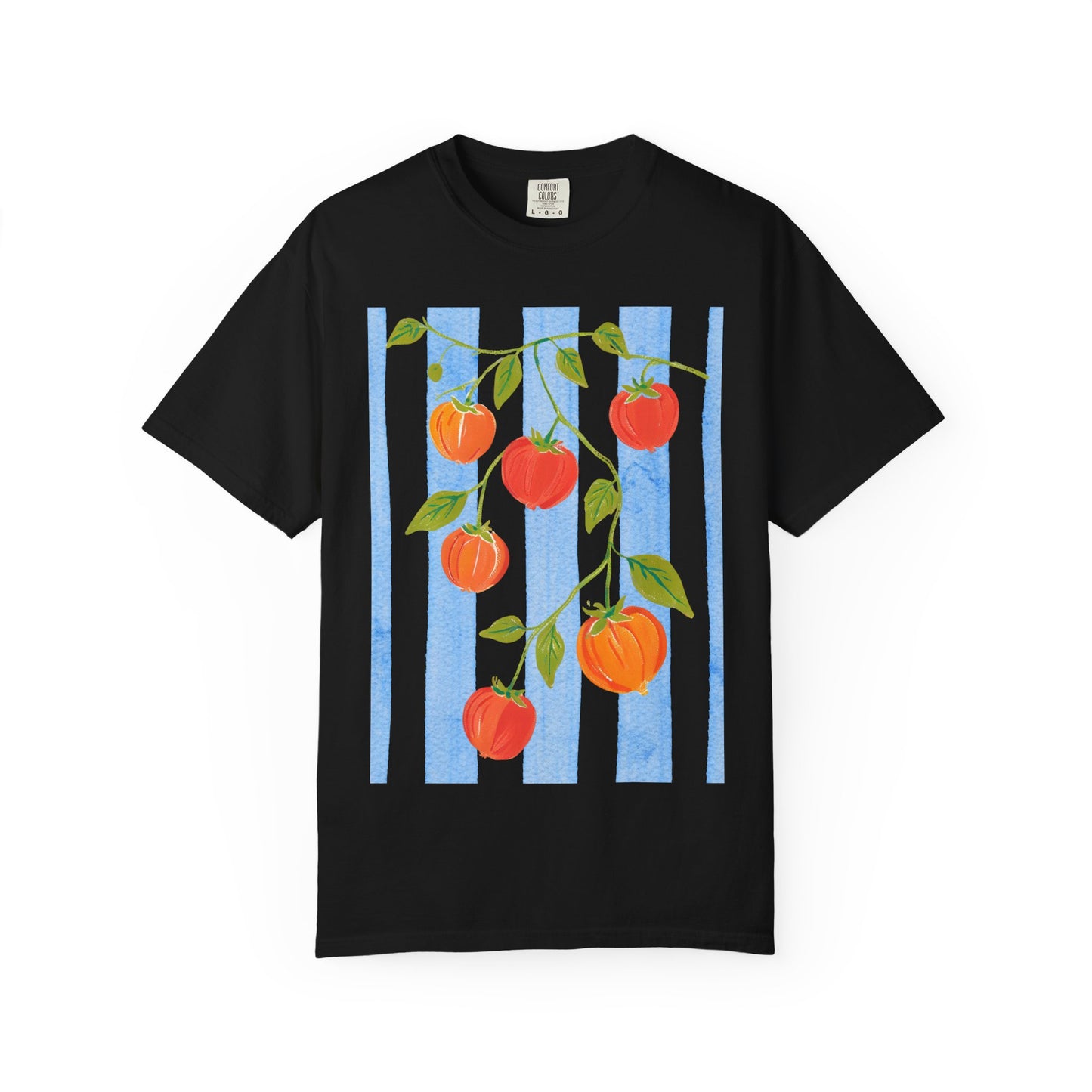 Tomato Vine Graphic T-Shirt – Italian Summer Aesthetic Tee, Mediterranean Fruit Art Shirt