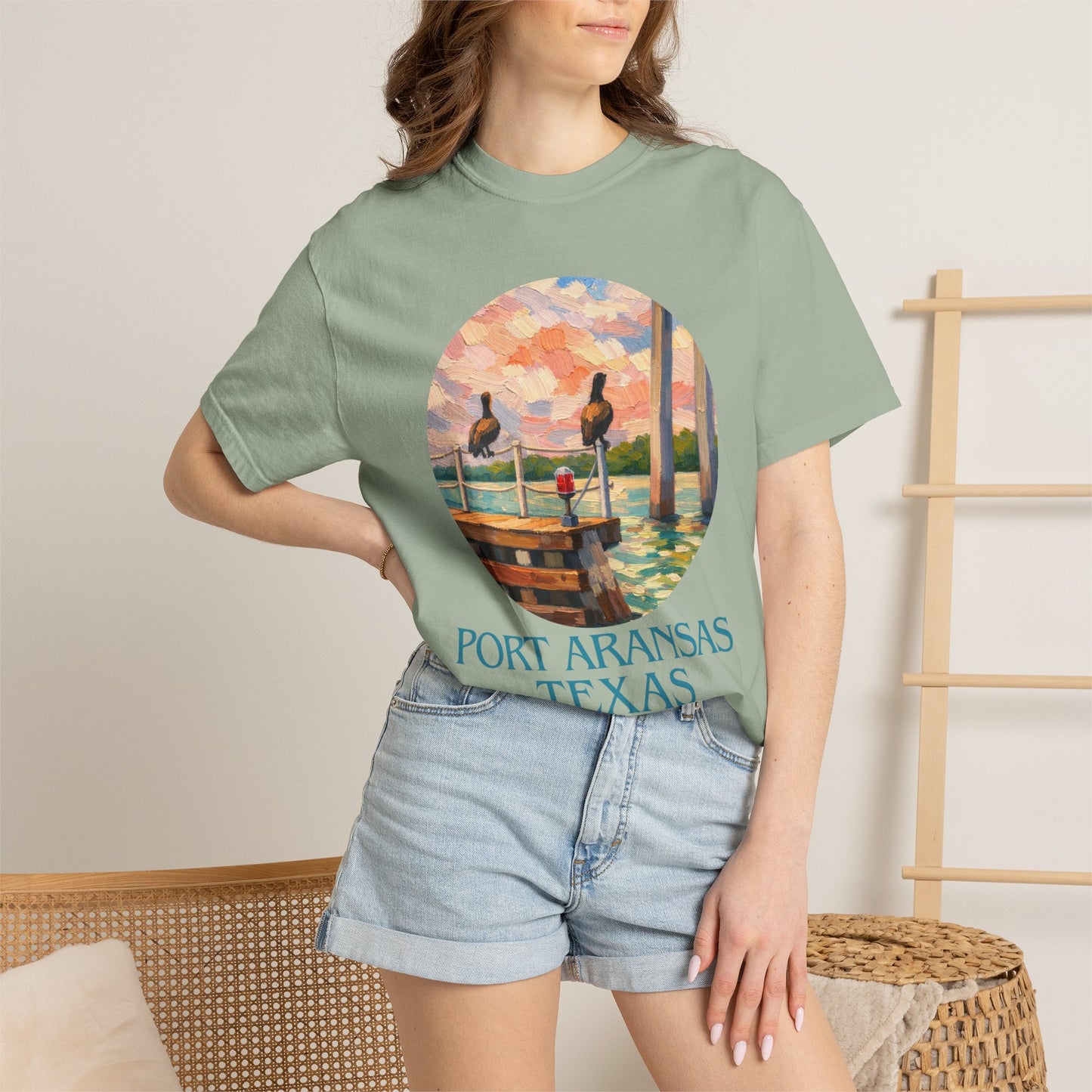 Port Aransas Texas T-Shirt – Coastal Pelican Pier Graphic Tee, Beach Town Souvenir Shirt