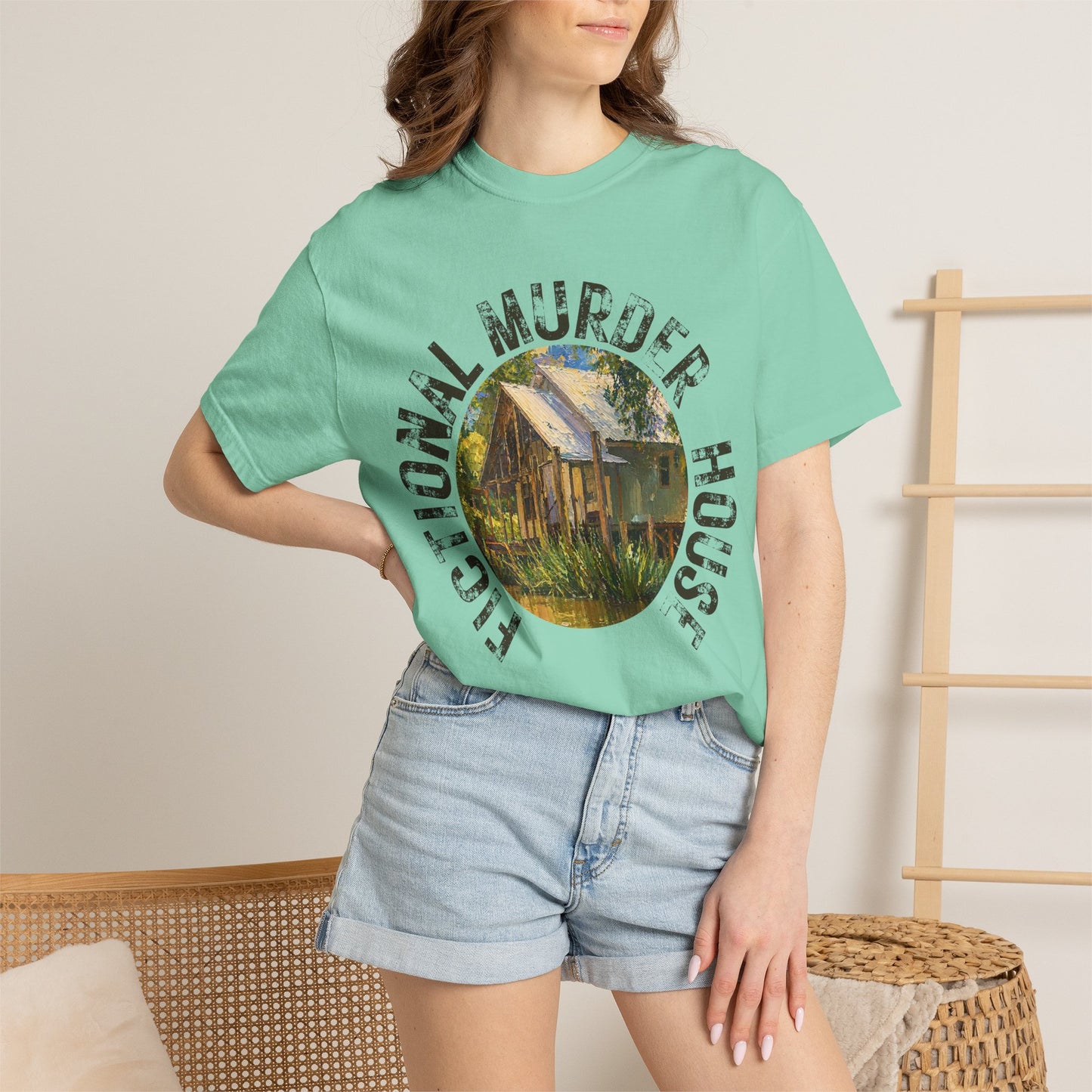 Fictional Murder House Book Lover Tee Summer Book Girl Mystery Reader Book Lover Gift for Murder Mystery Reader