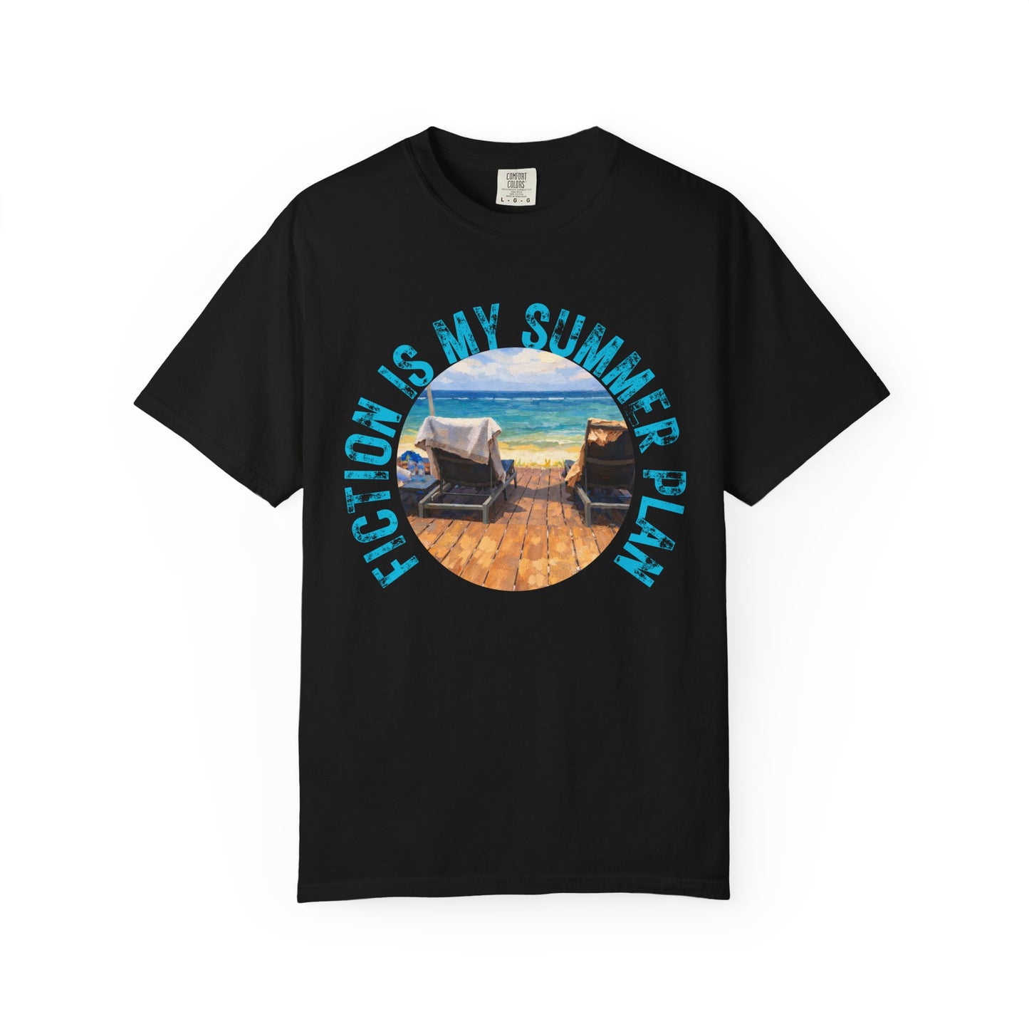 Book Girl Summer T-Shirt Fiction is my summer plan Book Lover Bookish Reading Tee Reader Travel Shirt Romance Book