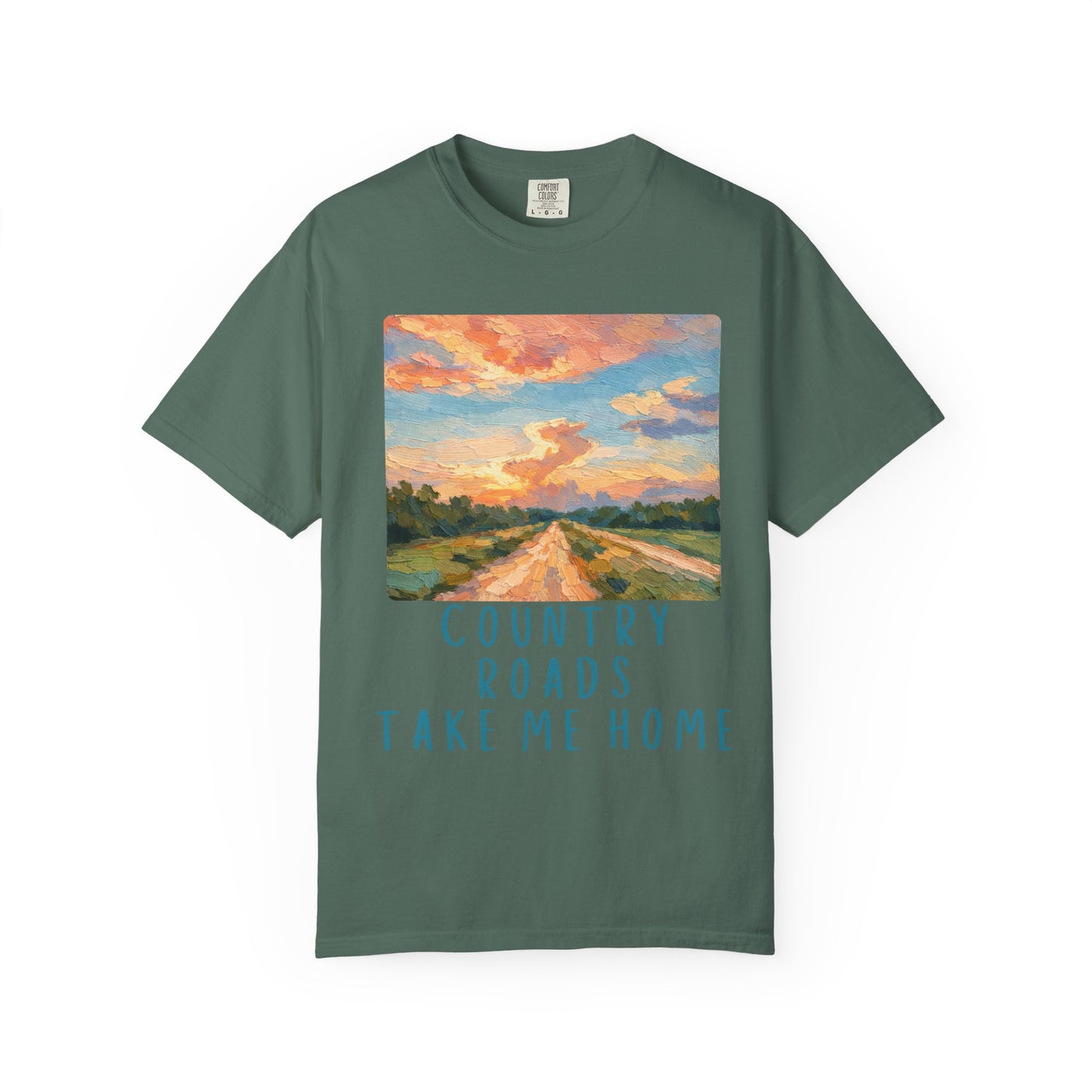 Country Roads Take Me Home Comfort Colors tShirt Women's Mountain Graphic Tee, Camping Hiking T Shirt, Travel Shirt, Nature T Shirt, Gift