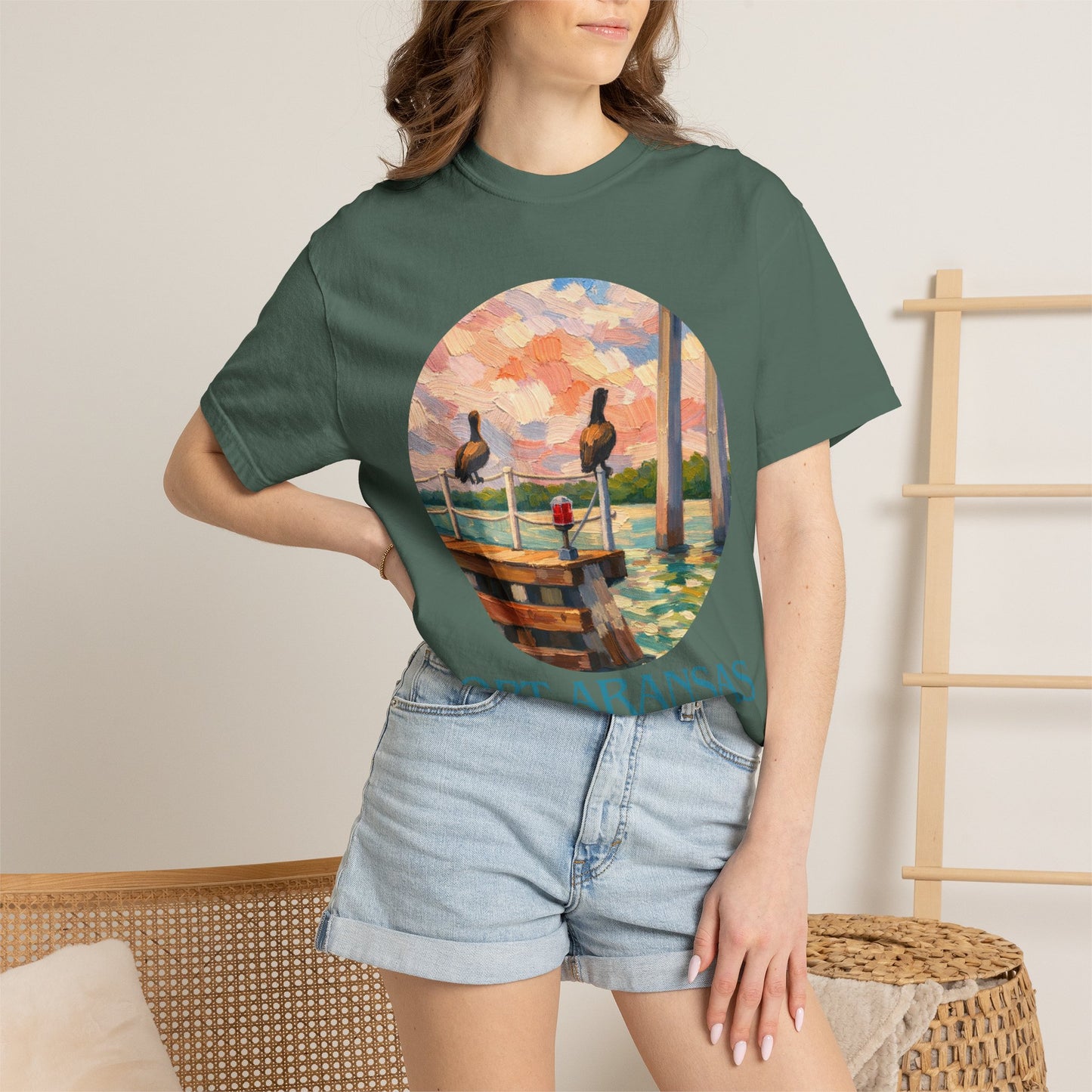 Port Aransas Texas T-Shirt – Coastal Pelican Pier Graphic Tee, Beach Town Souvenir Shirt