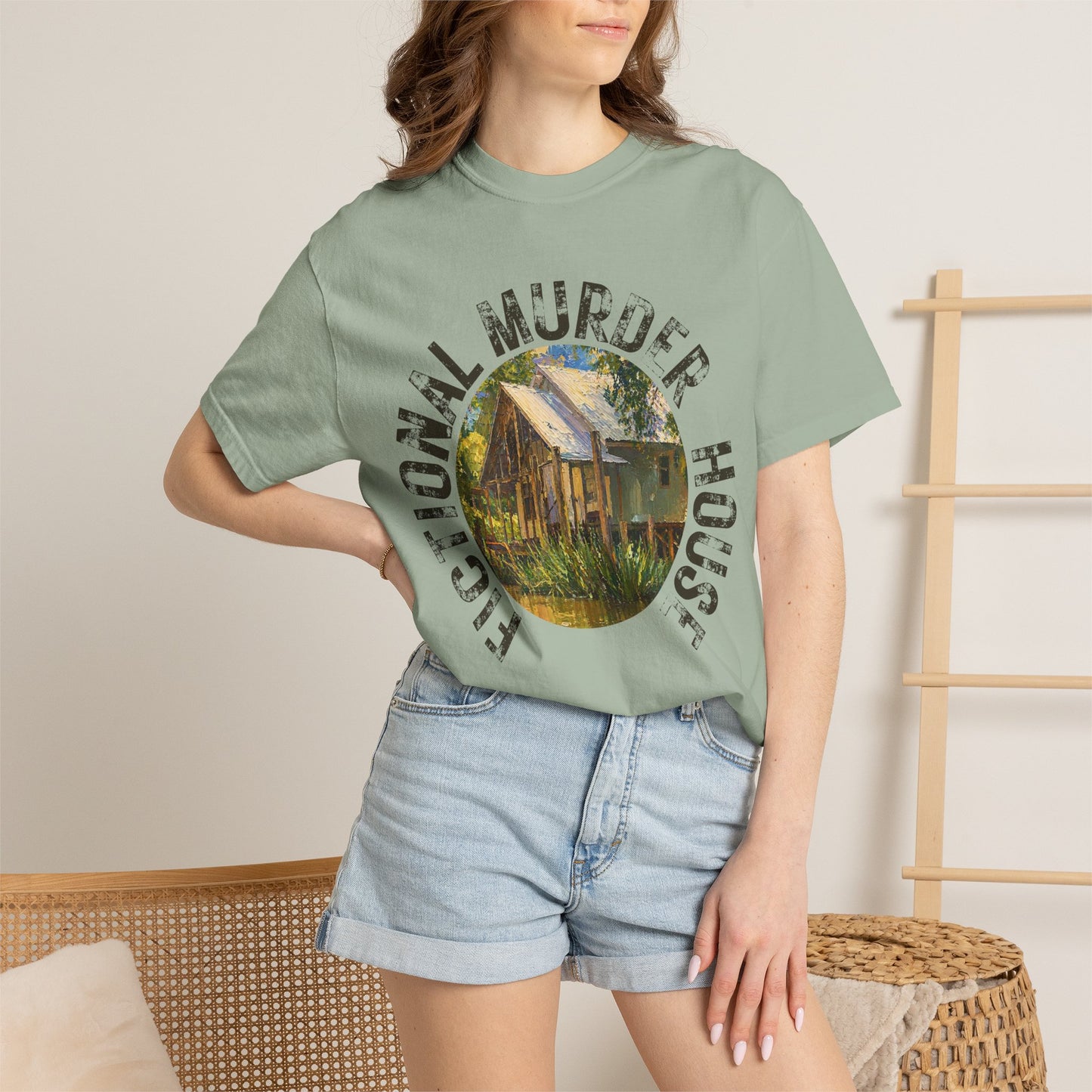 Fictional Murder House Book Lover Tee Summer Book Girl Mystery Reader Book Lover Gift for Murder Mystery Reader