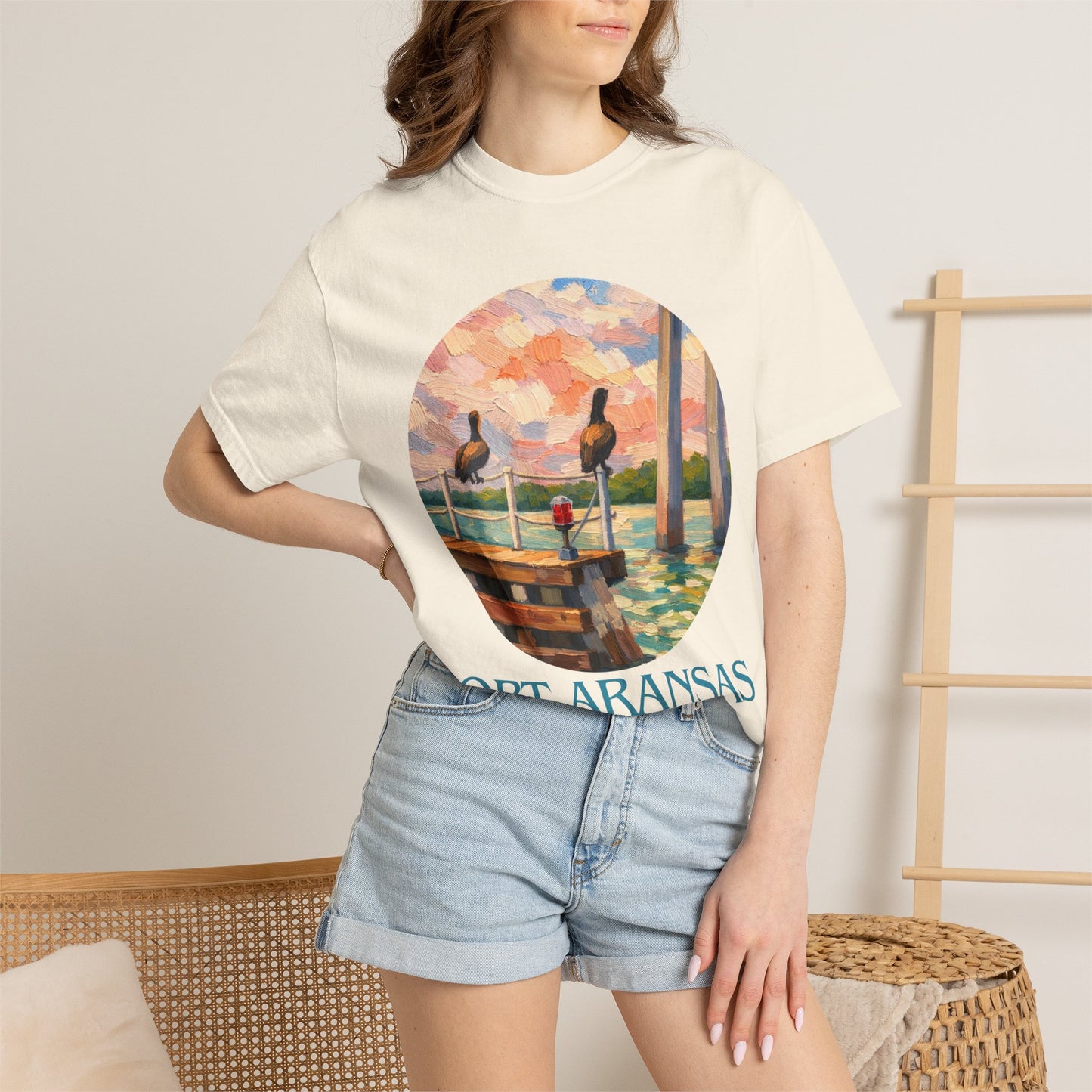 Port Aransas Texas T-Shirt – Coastal Pelican Pier Graphic Tee, Beach Town Souvenir Shirt