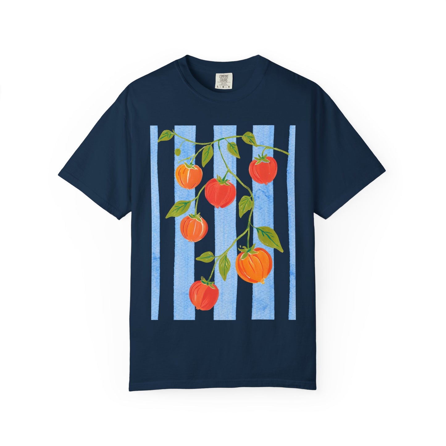 Tomato Vine Graphic T-Shirt – Italian Summer Aesthetic Tee, Mediterranean Fruit Art Shirt