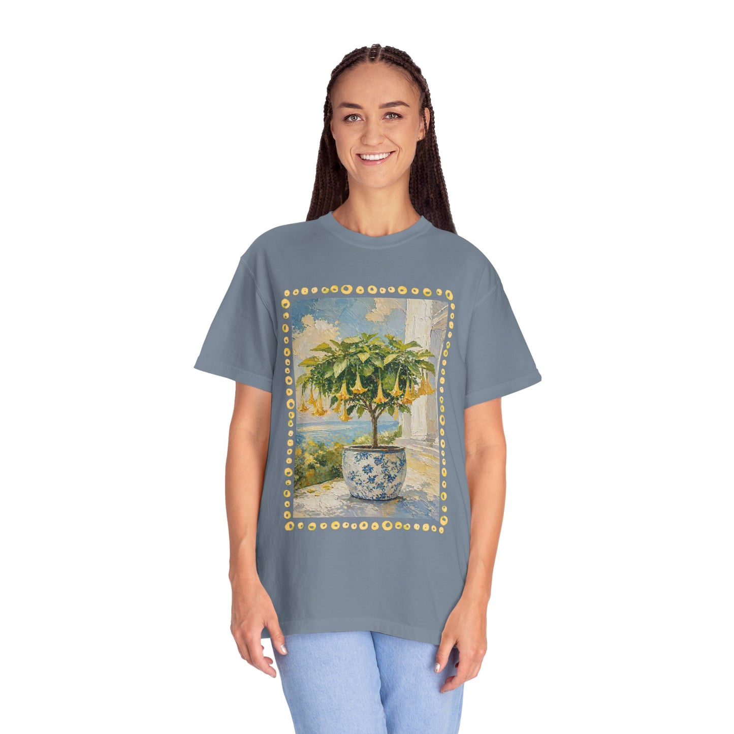 Yellow Trumpet Flowering Tree T-shirt | Flowered Tee Blooming Tee Shirt Flower lovers tshirt