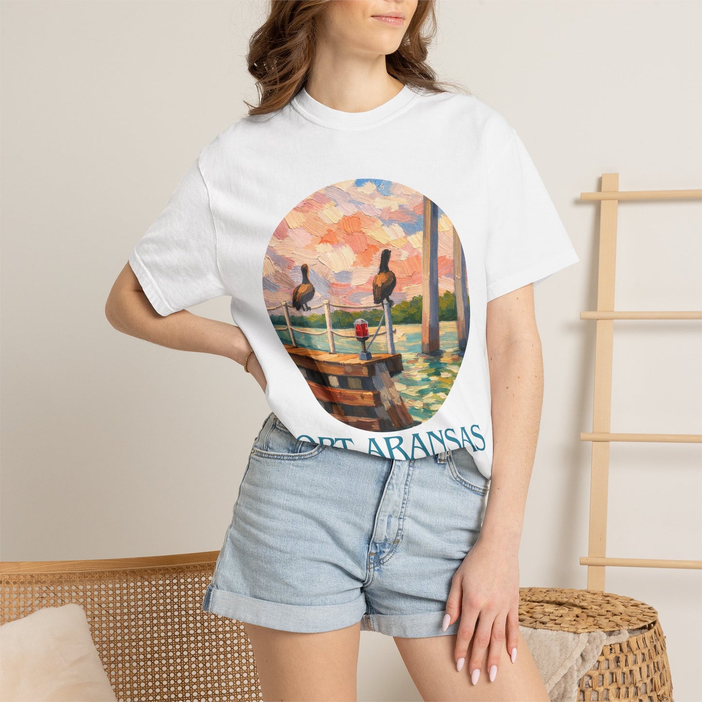 Port Aransas Texas T-Shirt – Coastal Pelican Pier Graphic Tee, Beach Town Souvenir Shirt
