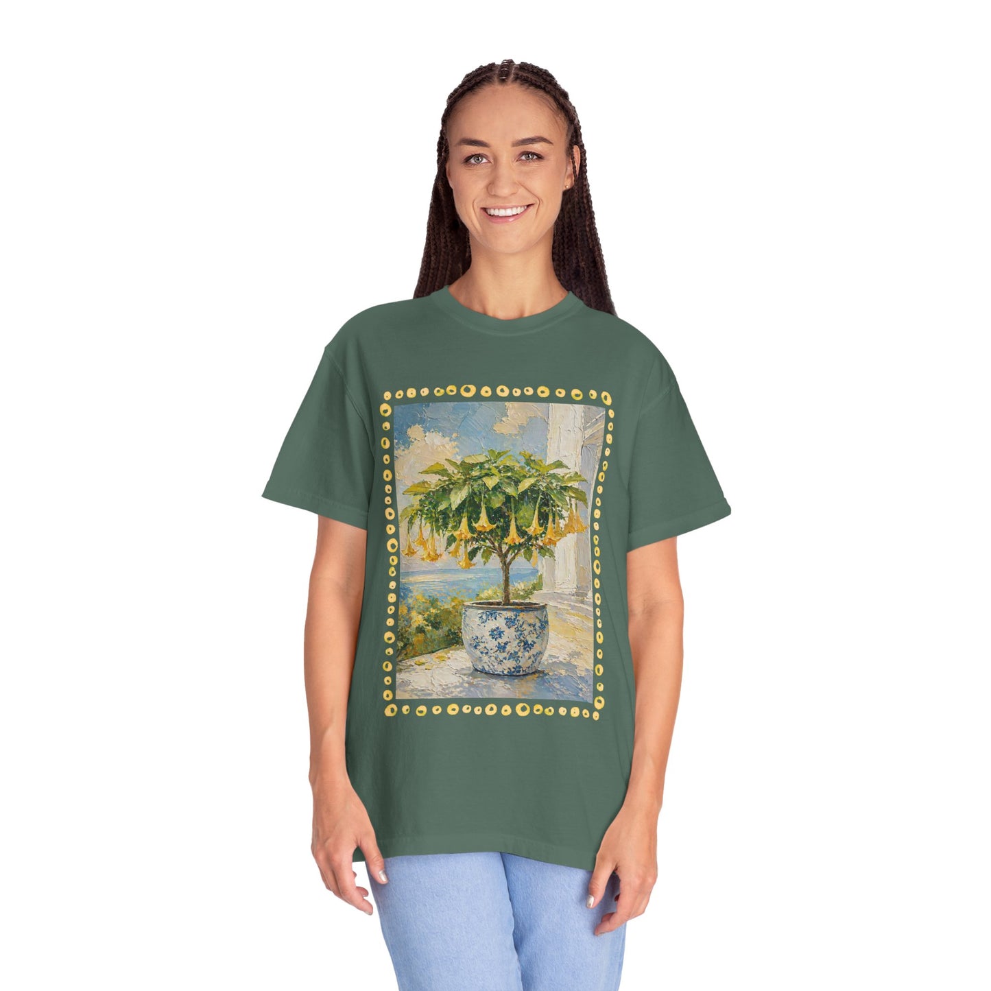 Yellow Trumpet Flowering Tree T-shirt | Flowered Tee Blooming Tee Shirt Flower lovers tshirt