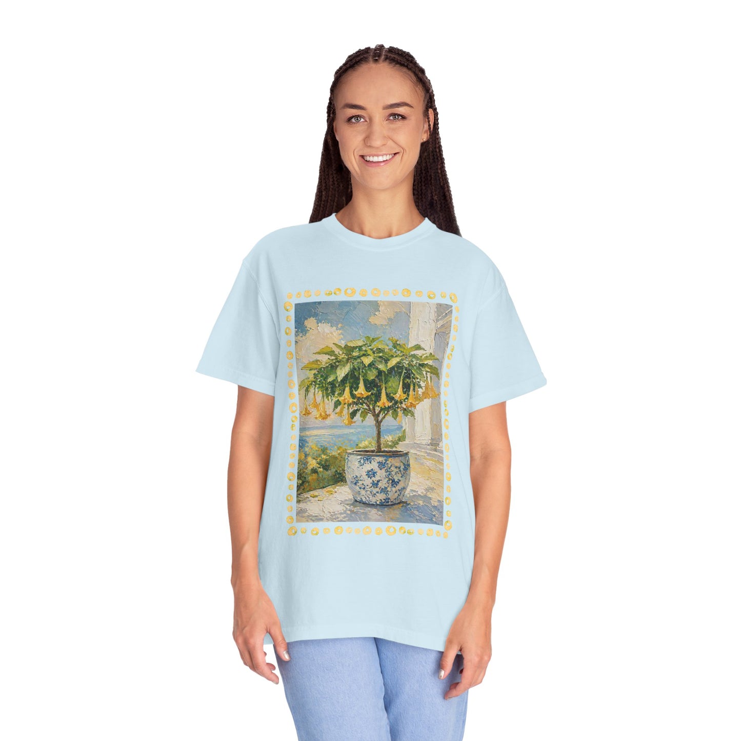 Yellow Trumpet Flowering Tree T-shirt | Flowered Tee Blooming Tee Shirt Flower lovers tshirt