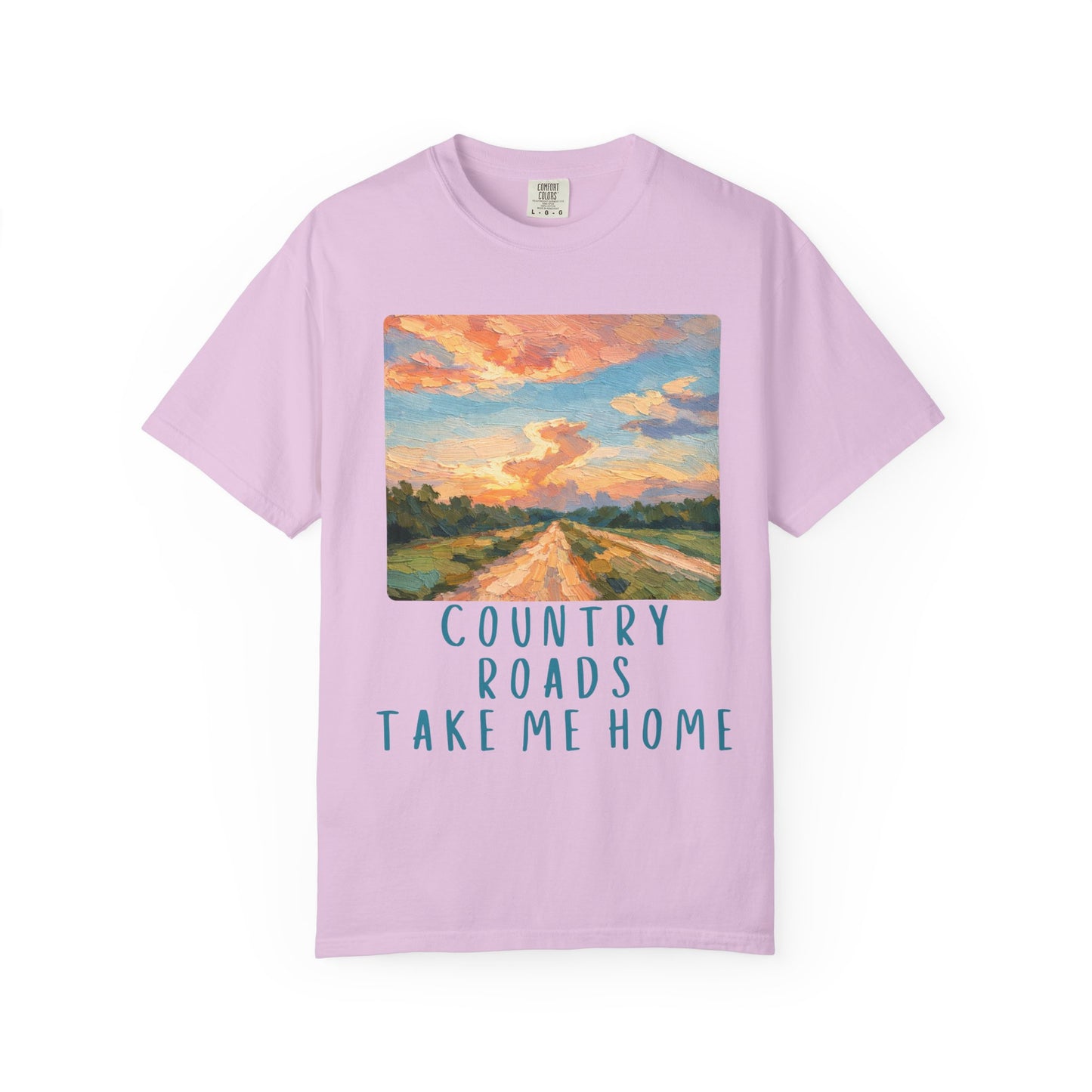 Country Roads Take Me Home Comfort Colors tShirt Women's Mountain Graphic Tee, Camping Hiking T Shirt, Travel Shirt, Nature T Shirt, Gift