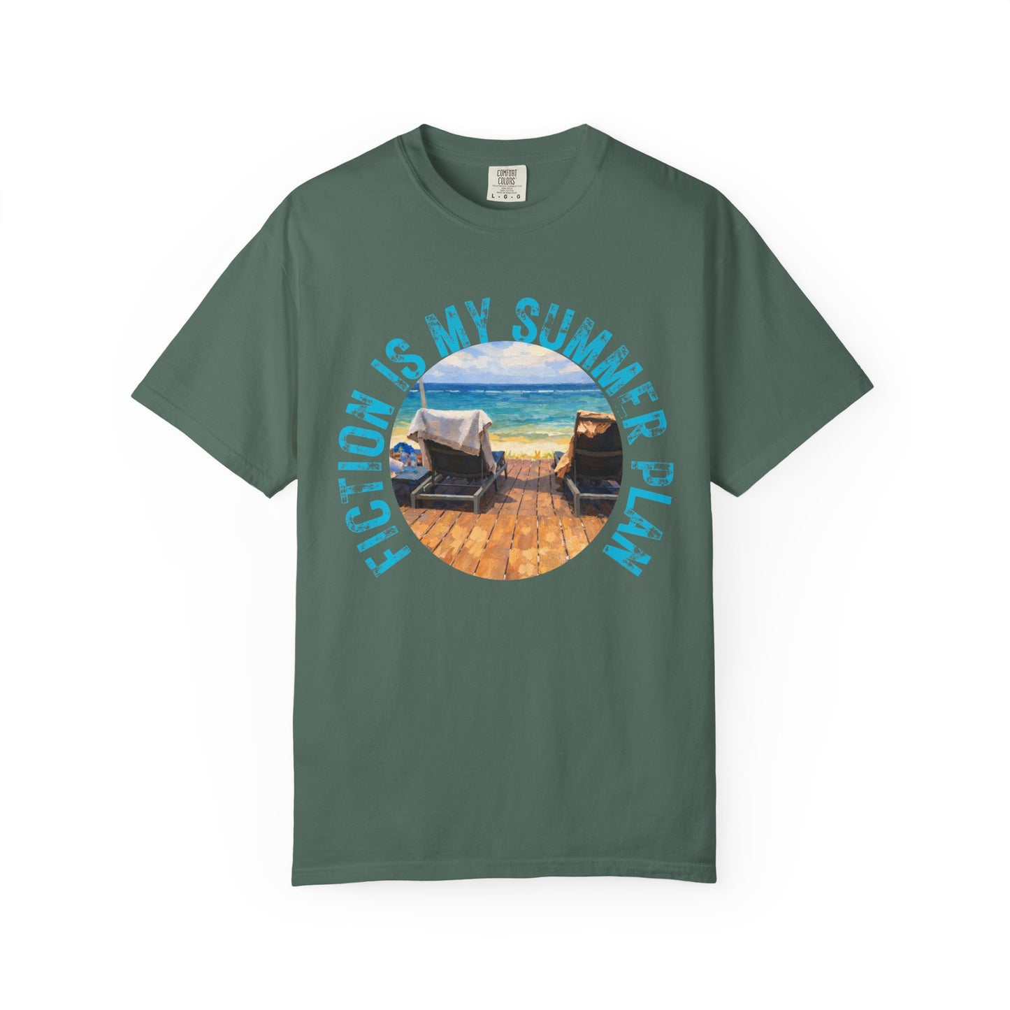 Book Girl Summer T-Shirt Fiction is my summer plan Book Lover Bookish Reading Tee Reader Travel Shirt Romance Book