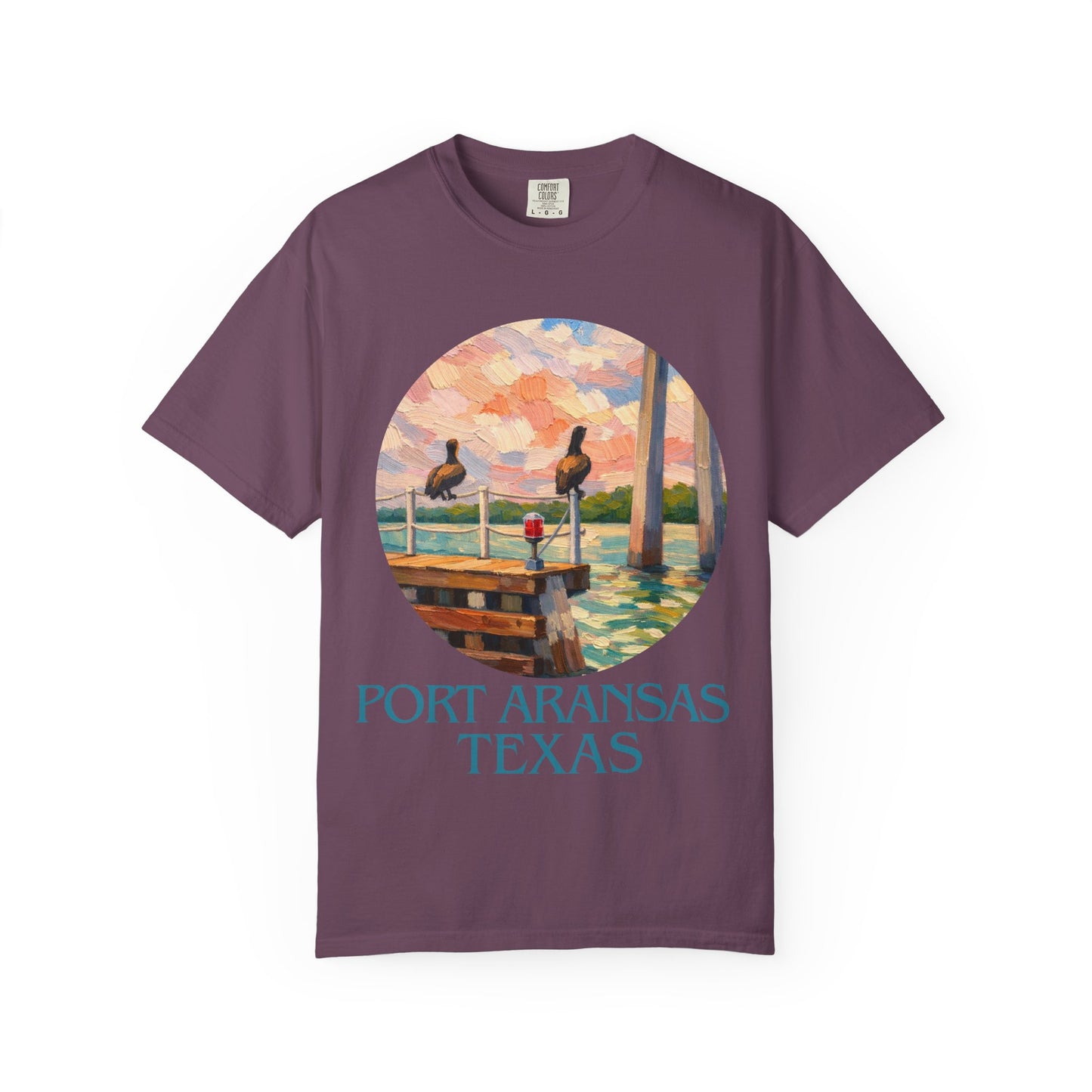 Port Aransas Texas T-Shirt – Coastal Pelican Pier Graphic Tee, Beach Town Souvenir Shirt