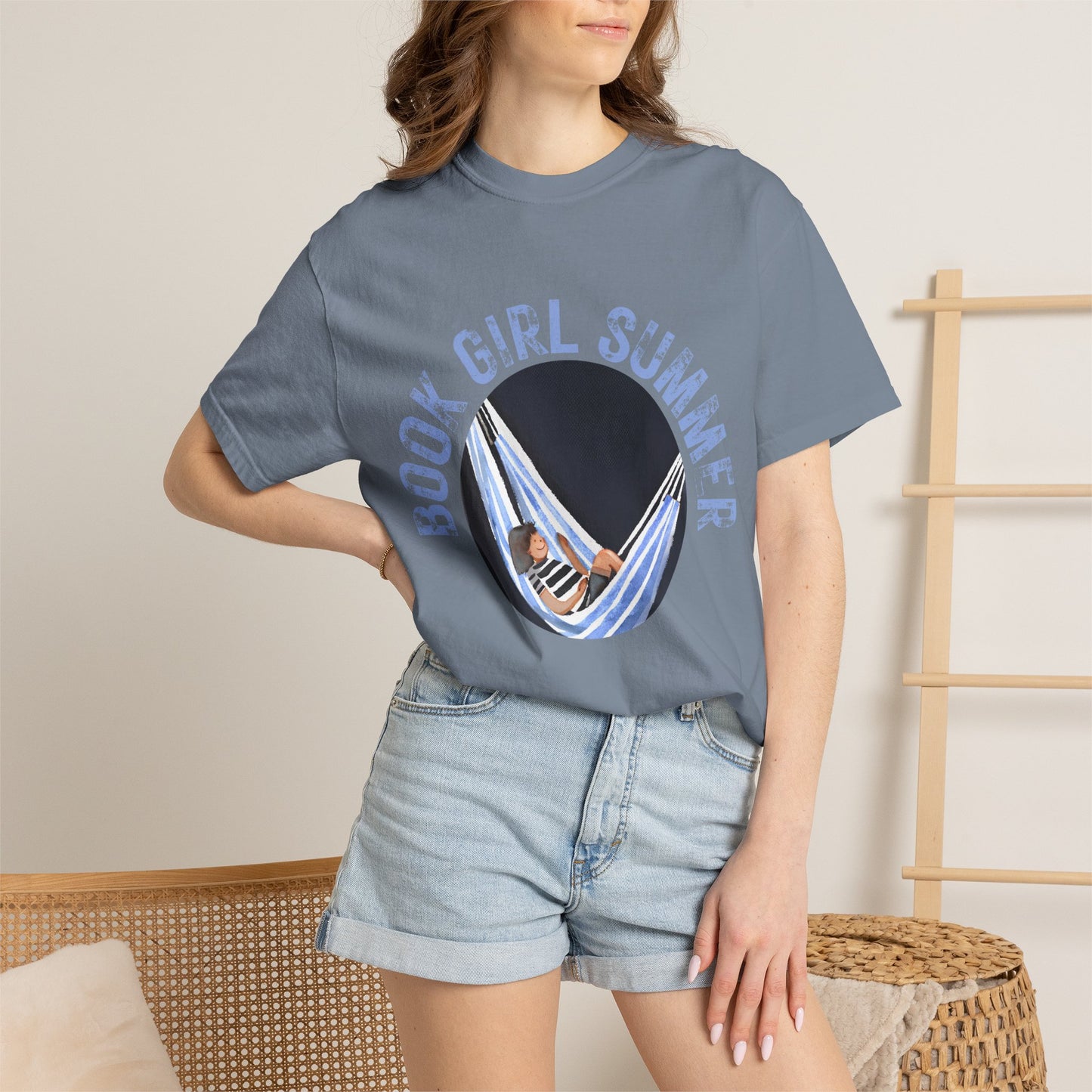 Book Girl Summer Shirt T-Shirt | Book Lover Bookish Reading Hammock Reader Travel Shirt Romance Book