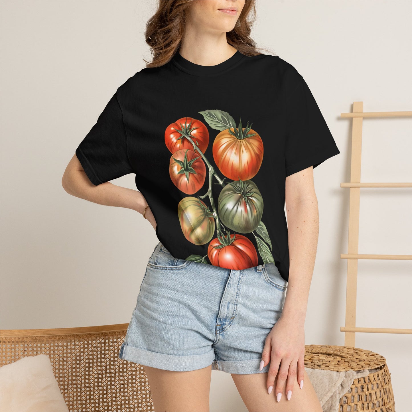 Botanical Tomato Comfort Colors Shirt Summer Vegetable Tee Tomato Girl Summer Vegetable T-Shirt Botanical Tee-Shirt