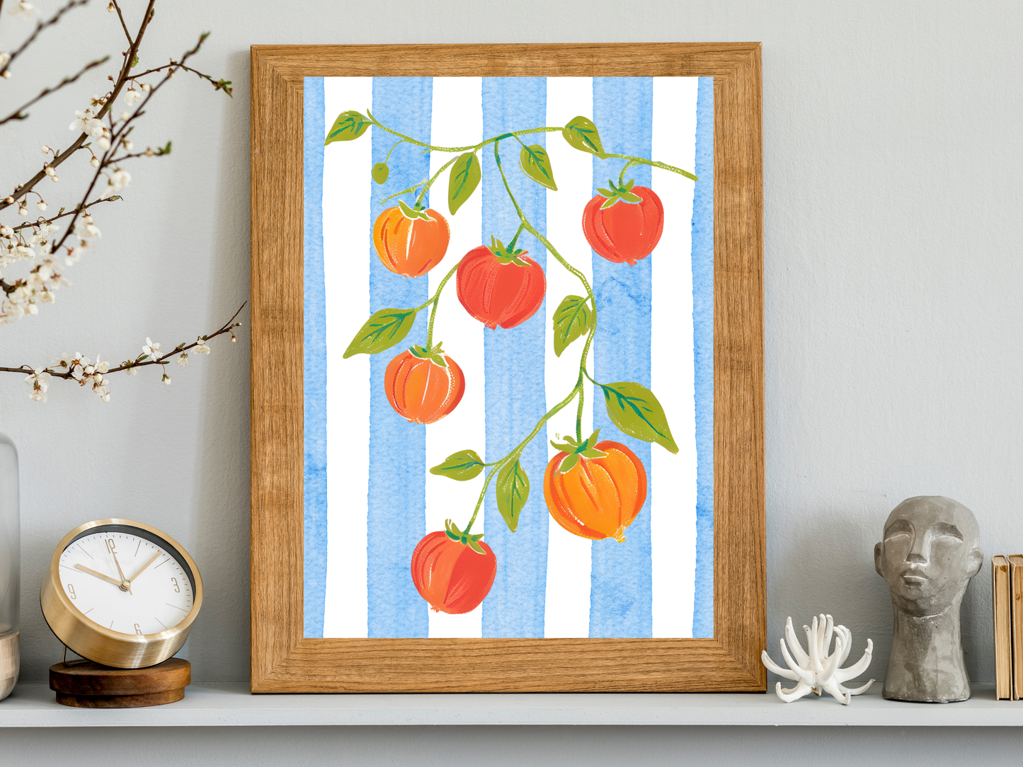 Mediterranean Tomato Wall Art – Italian Summer Kitchen Decor Print