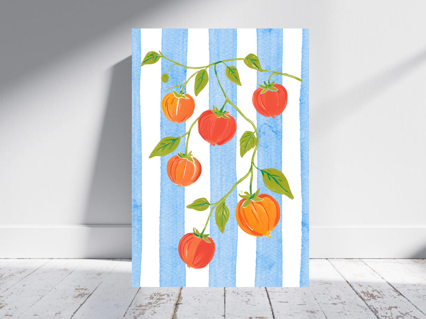 Mediterranean Tomato Wall Art – Italian Summer Kitchen Decor Print