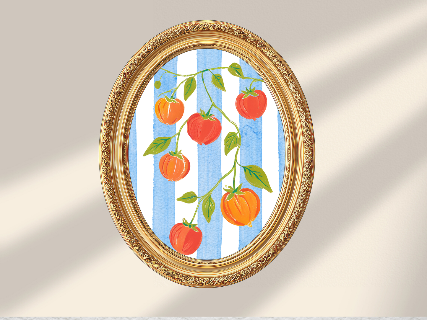 Mediterranean Tomato Wall Art – Italian Summer Kitchen Decor Print