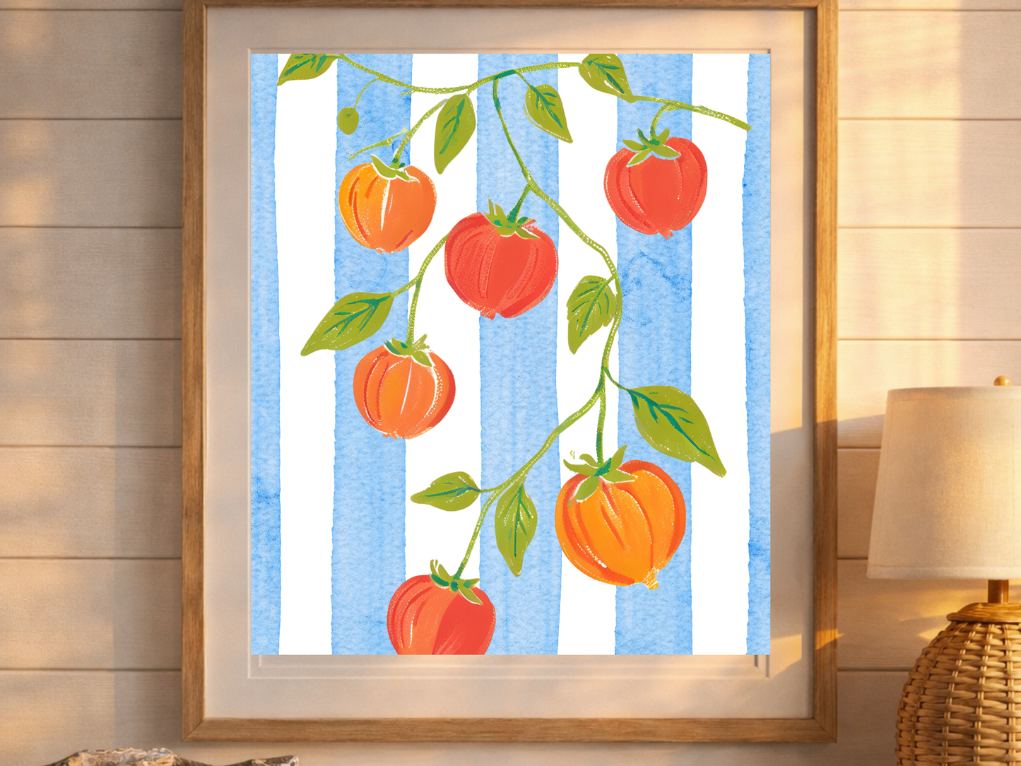 Mediterranean Tomato Wall Art – Italian Summer Kitchen Decor Print