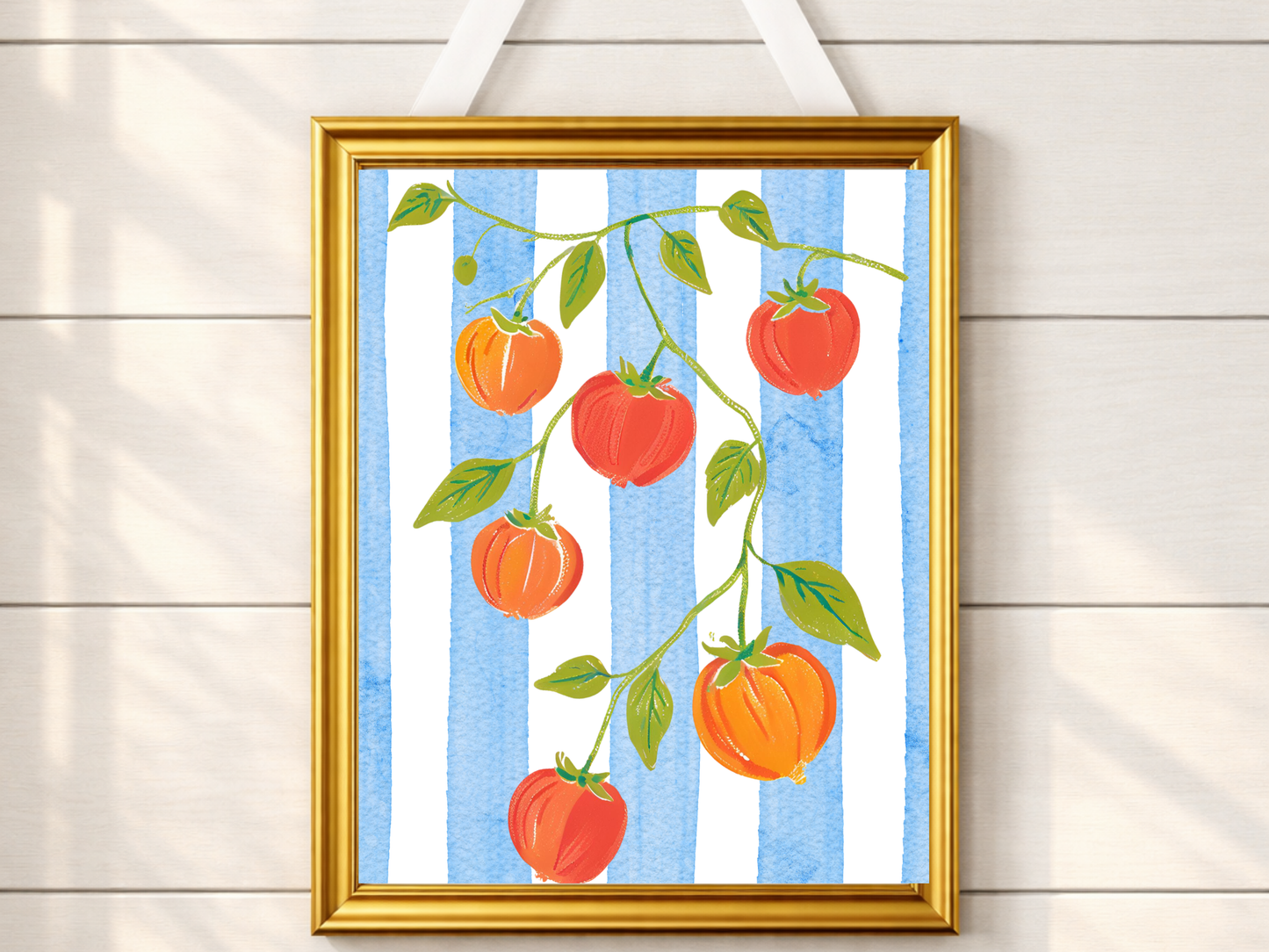 Mediterranean Tomato Wall Art – Italian Summer Kitchen Decor Print