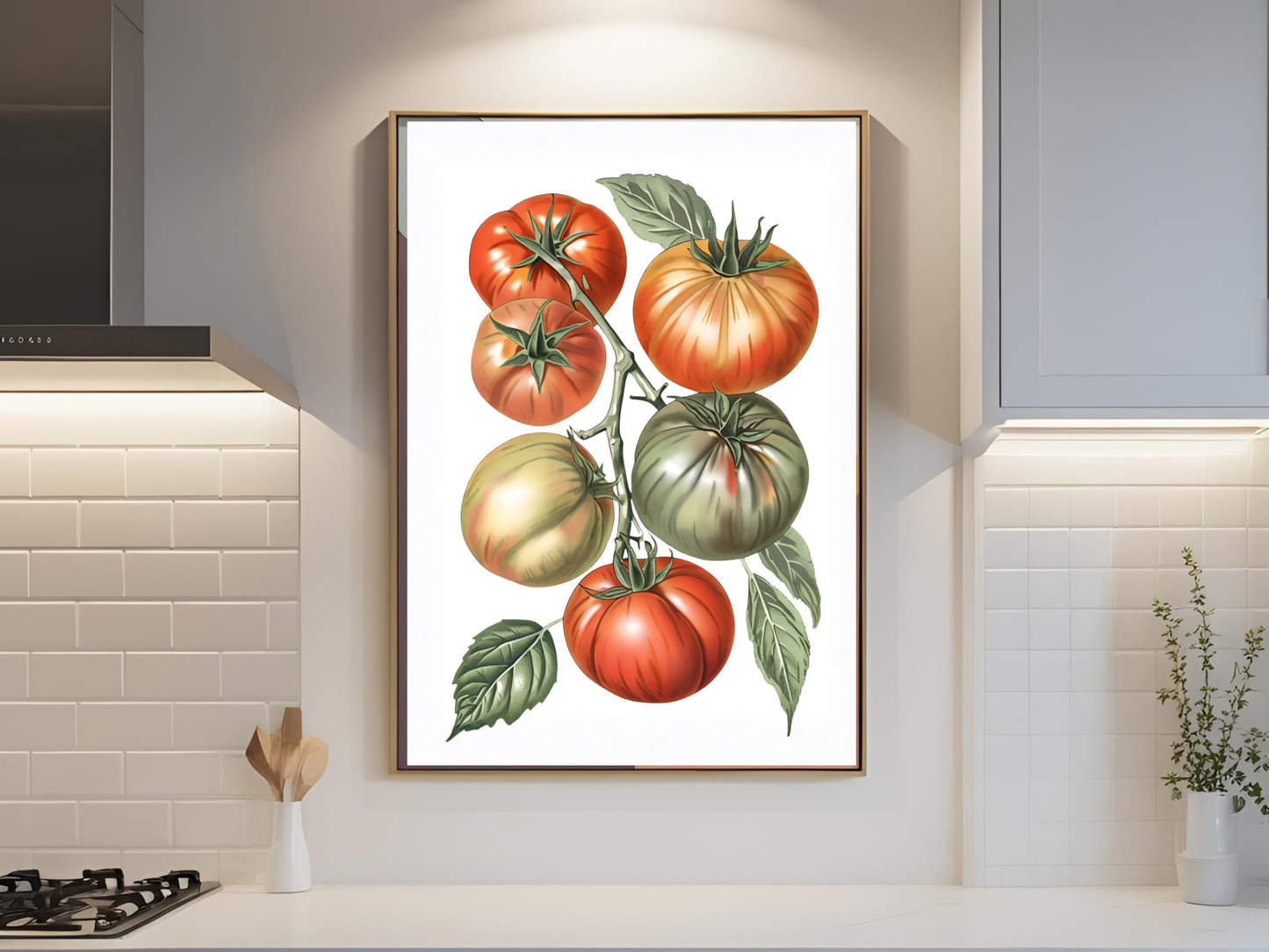 Mediterranean Tomato Kitchen Print — Italian Summer Wall Art Poster