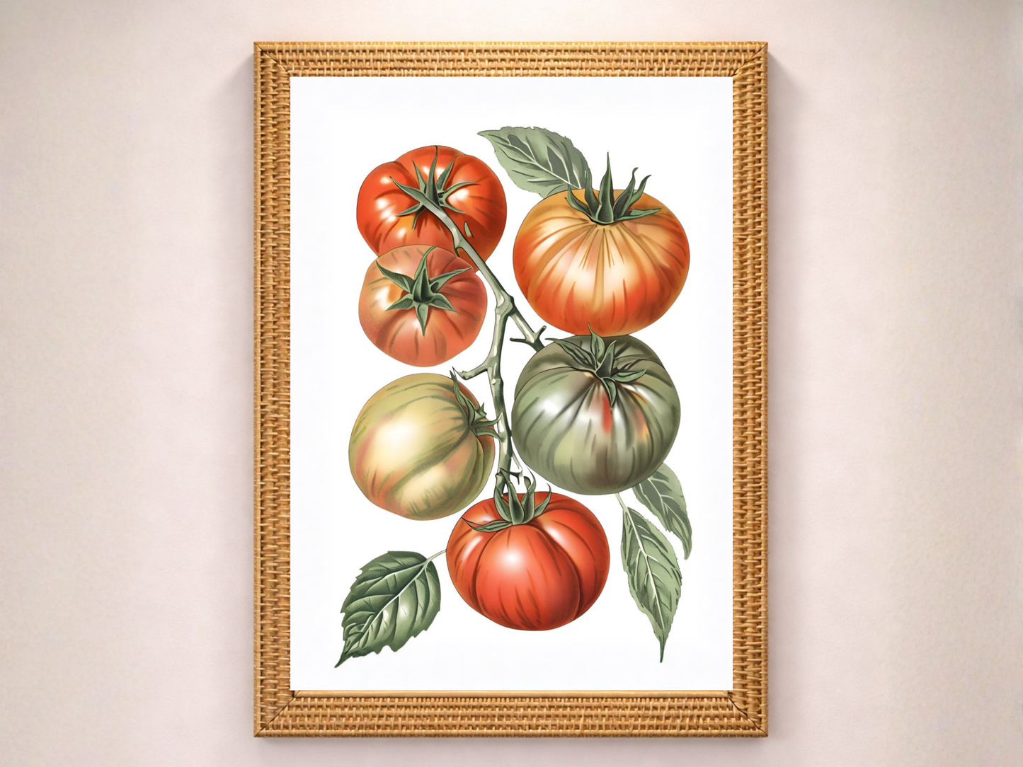 Mediterranean Tomato Kitchen Print — Italian Summer Wall Art Poster