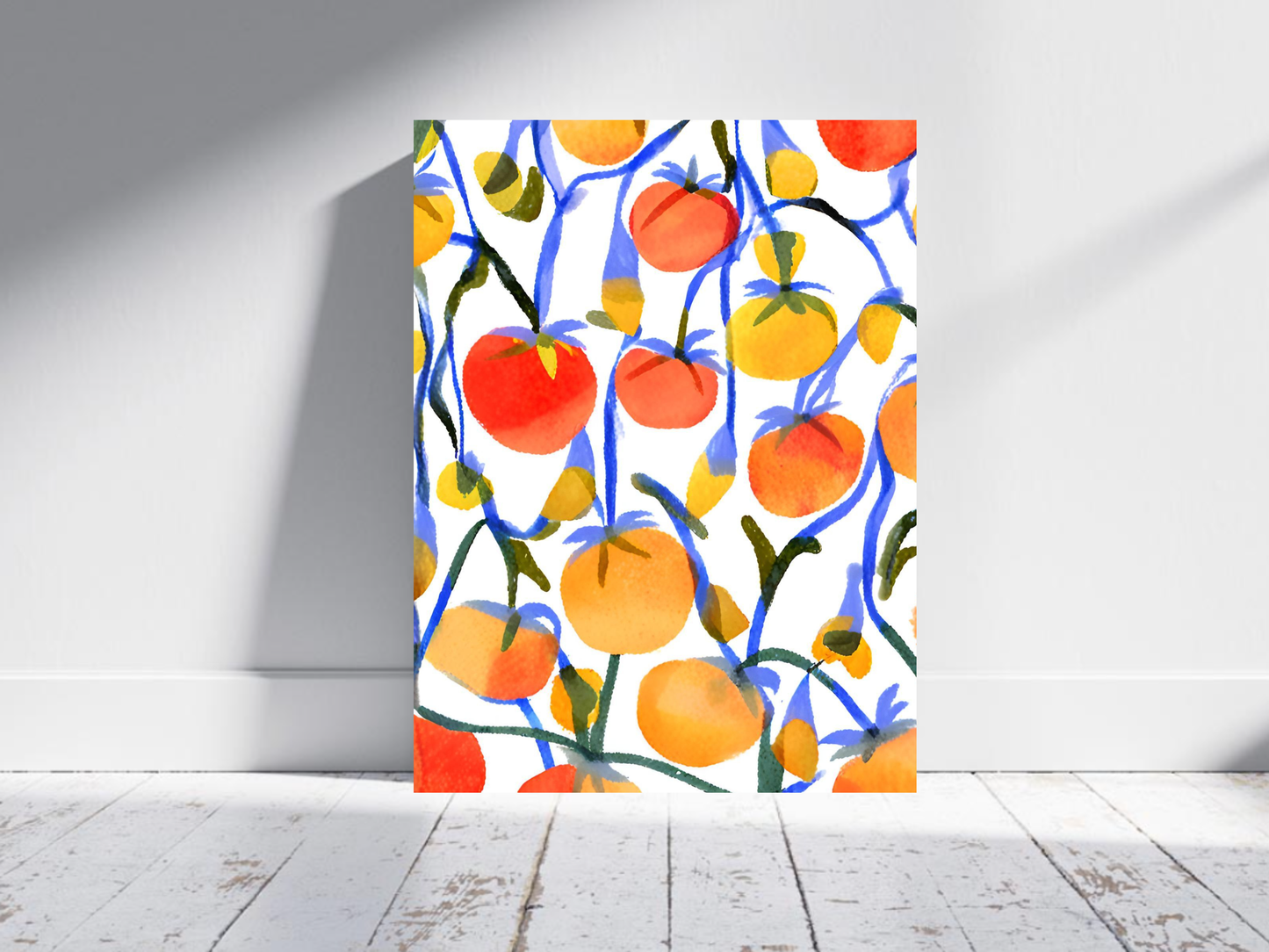 Mediterranean Tomato Kitchen Print — Italian Summer Wall Art Poster
