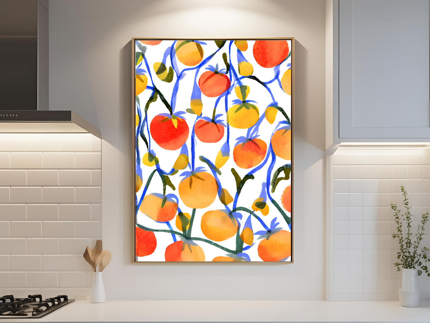 Mediterranean Tomato Kitchen Print — Italian Summer Wall Art Poster