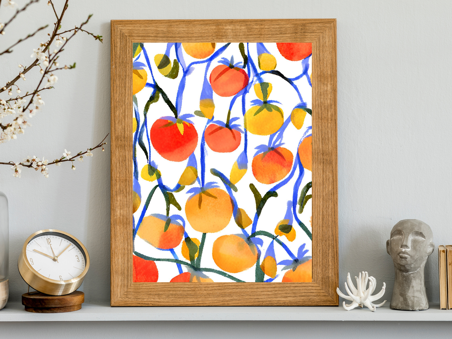 Mediterranean Tomato Kitchen Print — Italian Summer Wall Art Poster