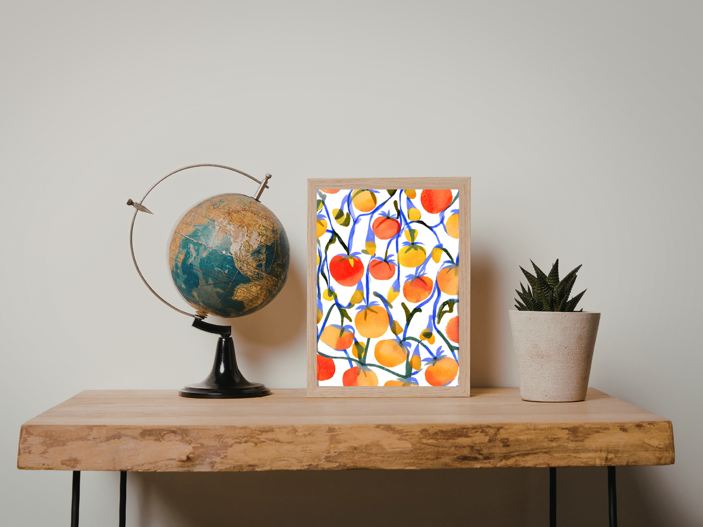 Mediterranean Tomato Kitchen Print — Italian Summer Wall Art Poster