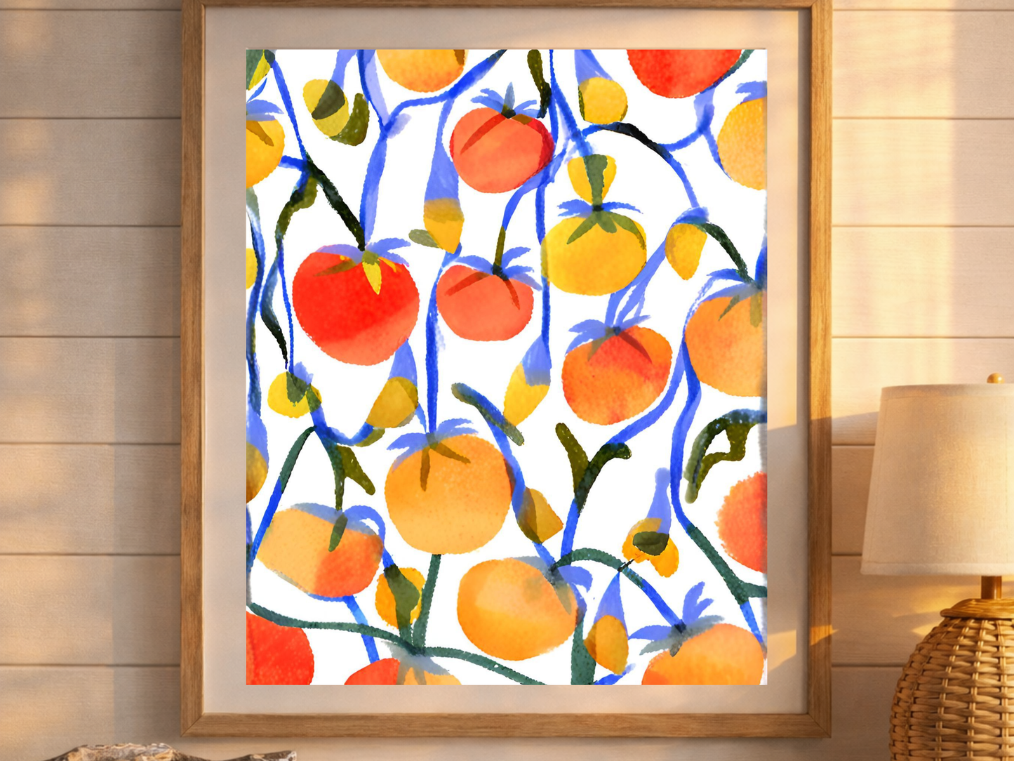 Mediterranean Tomato Kitchen Print — Italian Summer Wall Art Poster