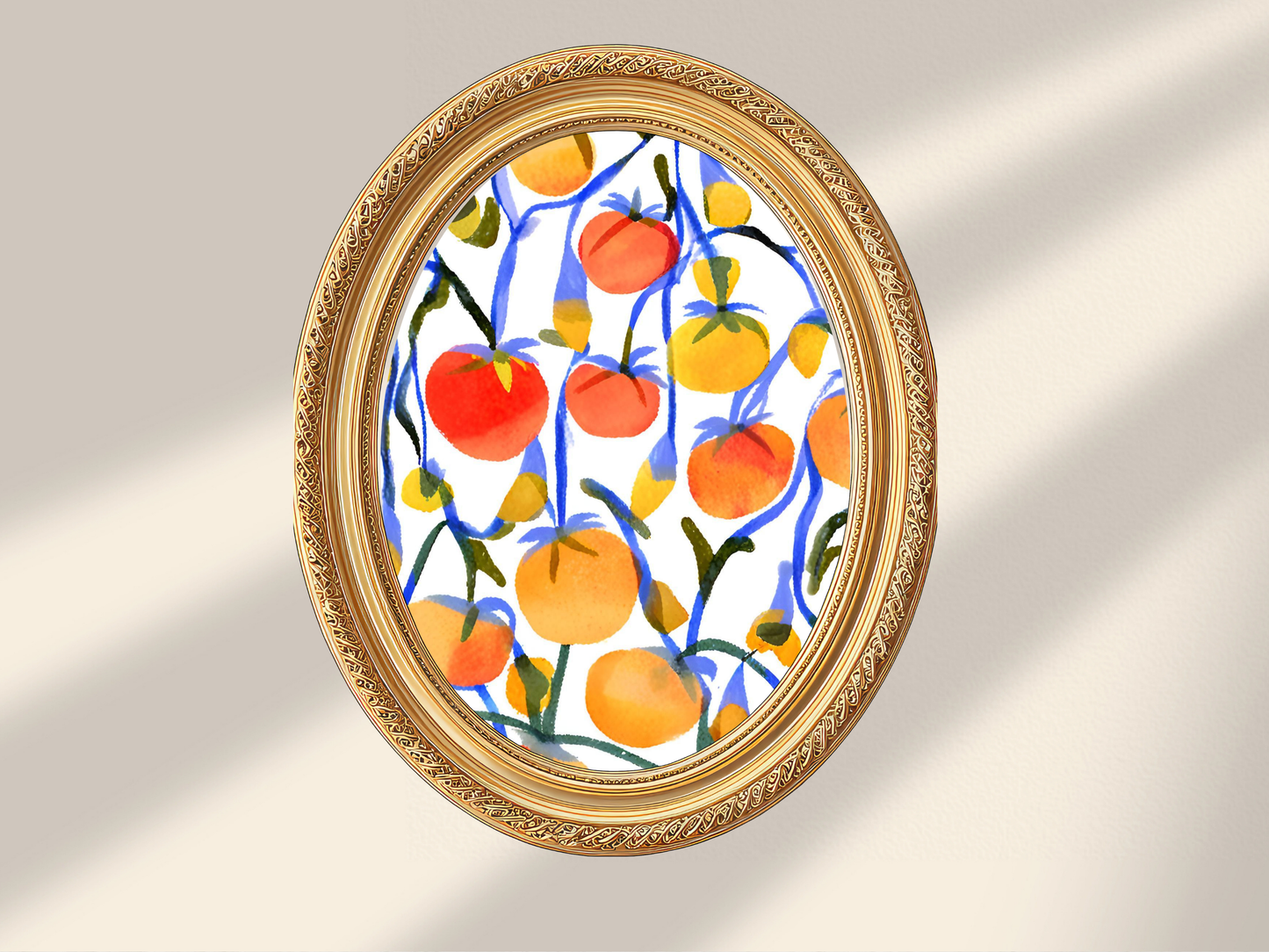 Mediterranean Tomato Kitchen Print — Italian Summer Wall Art Poster
