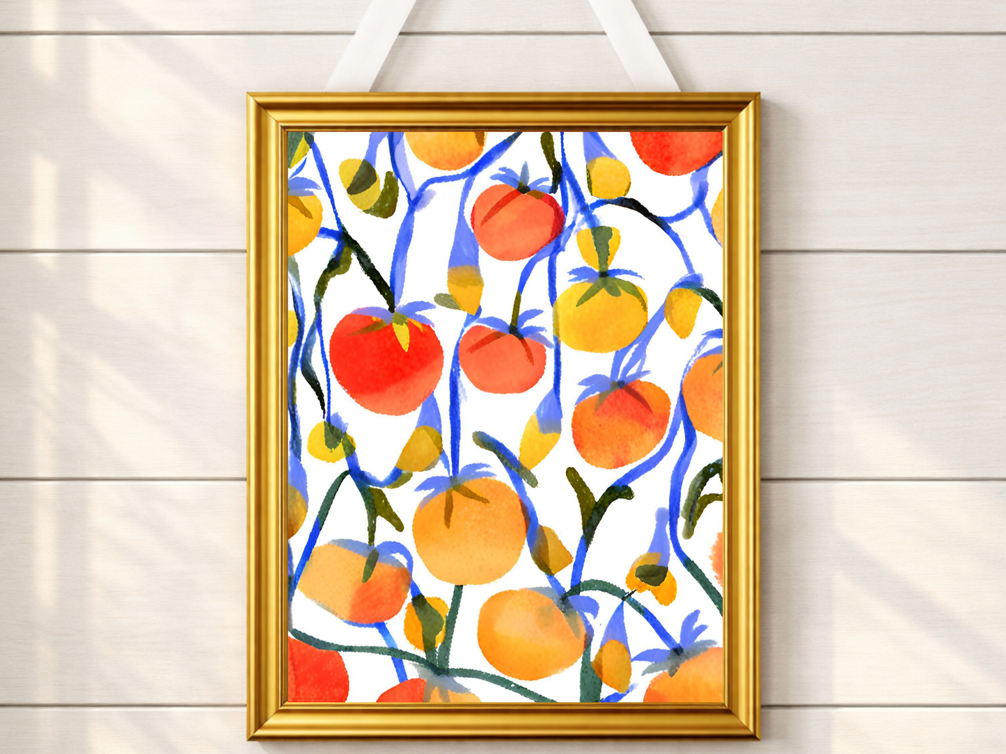 Mediterranean Tomato Kitchen Print — Italian Summer Wall Art Poster