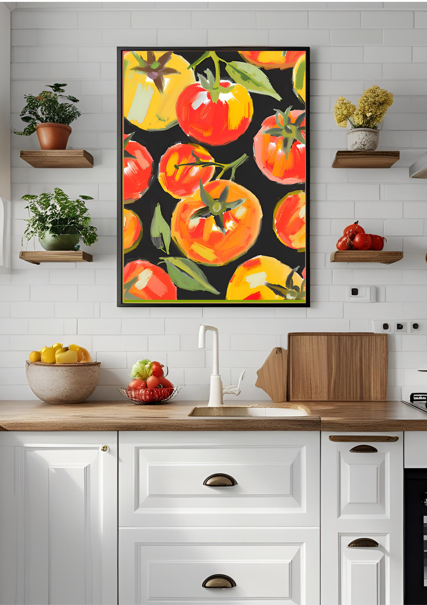 Tomato Art Print Veggie Wall Art Tomato Print Kitchen Wall Decorer Decorative Restaurant