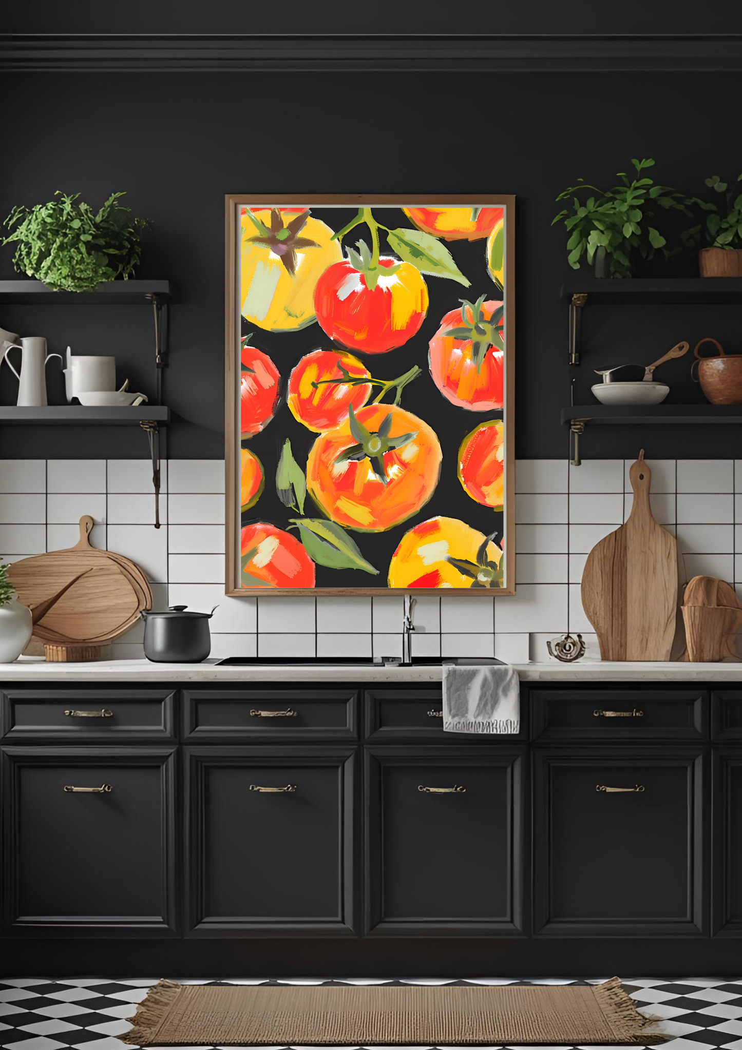Tomato Art Print Veggie Wall Art Tomato Print Kitchen Wall Decorer Decorative Restaurant
