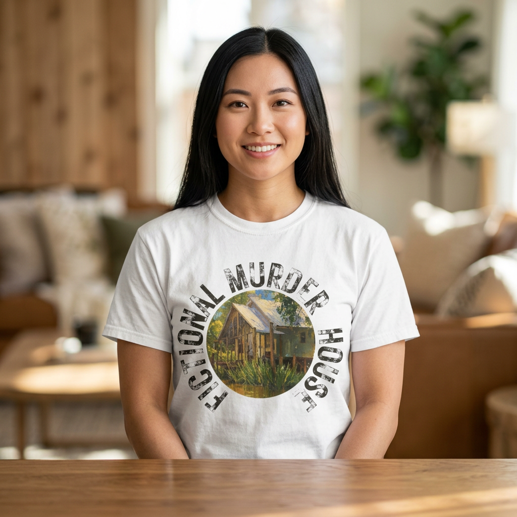 Fictional Murder House Book Lover Tee Summer Book Girl Mystery Reader Book Lover Gift for Murder Mystery Reader