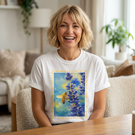Bee Themed Shirt Comfort Colors Bee Flower Tee Blooming Cottagecoreing Tee Botanical Tee-Vintage Bumble Bee T-shirt Summer Shirt