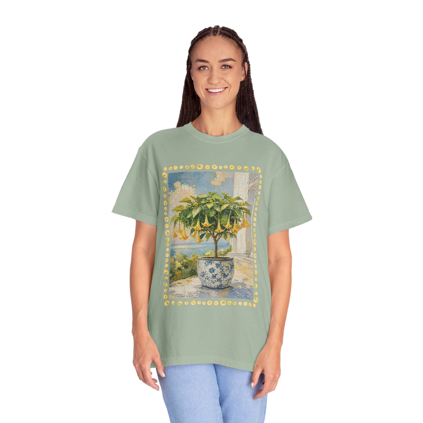 Yellow Trumpet Flowering Tree T-shirt | Flowered Tee Blooming Tee Shirt Flower lovers tshirt