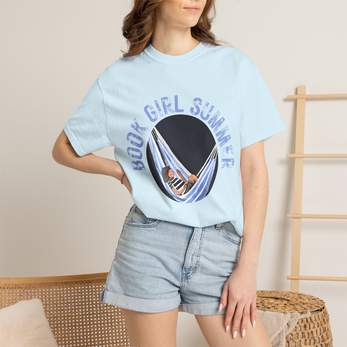 Book Girl Summer Shirt T-Shirt | Book Lover Bookish Reading Hammock Reader Travel Shirt Romance Book