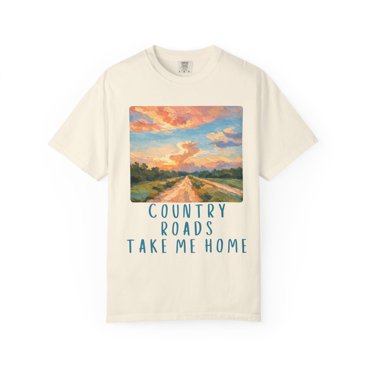 Country Roads Take Me Home Comfort Colors tShirt Women's Mountain Graphic Tee, Camping Hiking T Shirt, Travel Shirt, Nature T Shirt, Gift