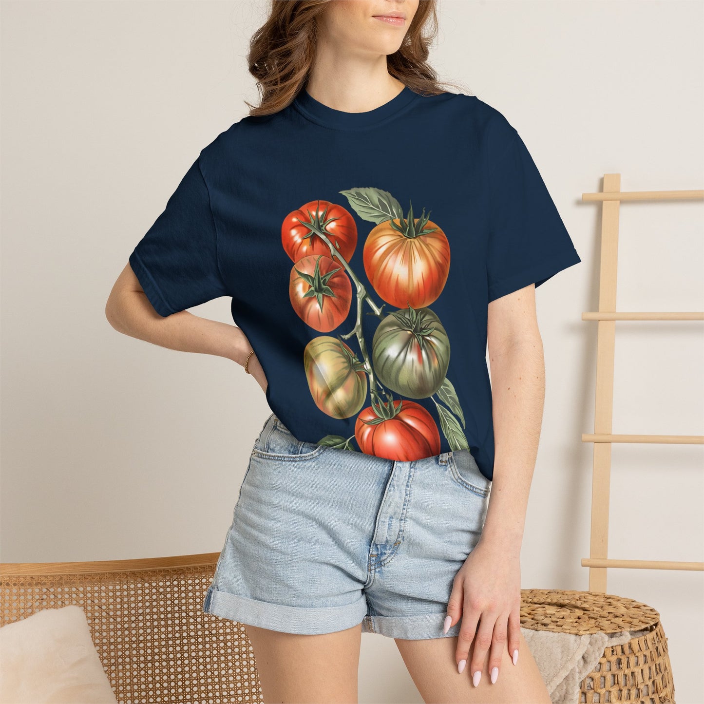 Botanical Tomato Comfort Colors Shirt Summer Vegetable Tee Tomato Girl Summer Vegetable T-Shirt Botanical Tee-Shirt