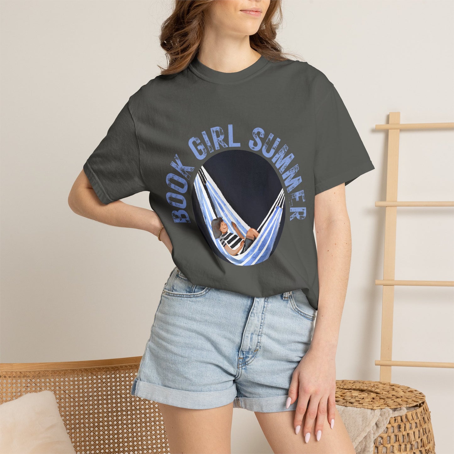 Book Girl Summer Shirt T-Shirt | Book Lover Bookish Reading Hammock Reader Travel Shirt Romance Book