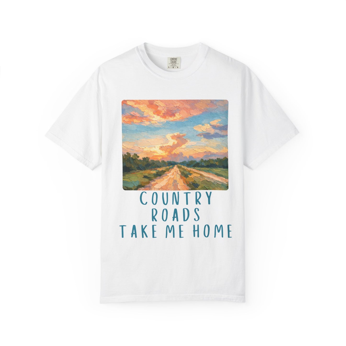 Country Roads Take Me Home Comfort Colors tShirt Women's Mountain Graphic Tee, Camping Hiking T Shirt, Travel Shirt, Nature T Shirt, Gift